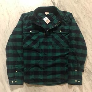JCREW FACTORY Buffalo check shirt jacket